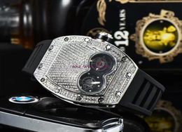 2021 3A luxury mens watches Six needle series All dials work quartz watch designer watches brand silicone strap fashion Diamond be5312325