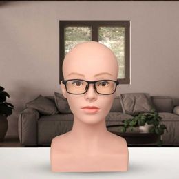Mannequin Heads Model head wig display soft touch human body model female bracket and Mould for home face mask hair protection cap glasses Q240510