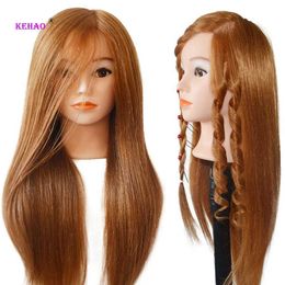 Mannequin Heads A human model head with 85% real hair fashionable and authentic doll styling Practise hairstyle training kit Q240510