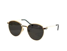 New fashion sunglasses 0335 round frame K gold frame popular and simple style versatile outdoor uv400 protection glasses2044396