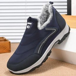 Casual Shoes Men's Cotton Fashion Winter Outdoor Warm For Men Slip-on Snow Comfortable Boots Male Anti-slip Plush Man Shoe
