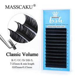 False Eyelashes MASSCAKU Classic Curled Eyelash Full Size Personal Fake Sable Skin for Building Silk Russian Cashmere Makeup Q240510