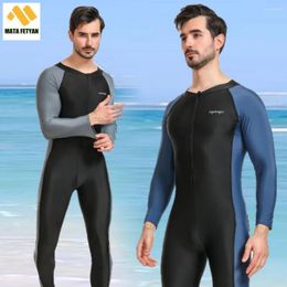 Women's Swimwear 2024 Men's One-Piece Diving Suit Long-Sleeved Sunscreen Quick-Drying Swimsuit Surfing Water Sports Elastic