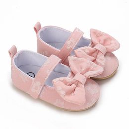 Boots Baby Girls Mary Jane With Bownot Non Slip Soft Sole PU Leather Born Infant Toddler Cirb Dress Shoes 0 12 Slippers Toddlers