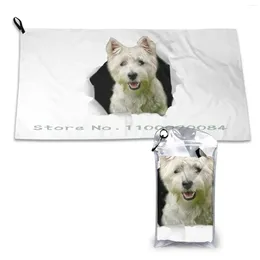 Towel Westie Shirt-West Highland White Terrier Tshirt Quick Dry Gym Sports Bath Portable Ships Anchor Marine Vessel Boat