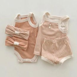 Clothing Sets Baby Summer Clothes Toddler Girl Camille Suits Born Cotton Printing Boy Tops Tee Shorts Infant Skinny Tracksuits