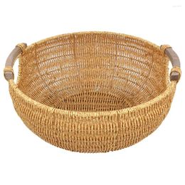 Storage Bottles Tray Egg Basket Child Vegetable Container Woven Plastic Imitation Rattan