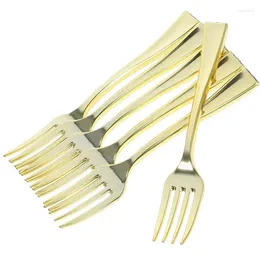 Dinnerware Sets 24pcs Disposable Mini Forks Ice Cream Cake Dessert Pudding Appetizers Sticks Afternoon Party Cutlery