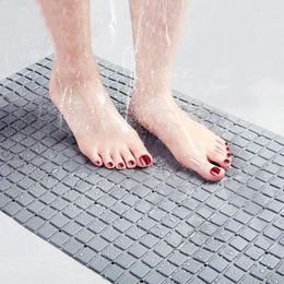 Bath Mats Anti Slip Safety Shower PVC Bathroom Mat Rug Drain Plastic Hole Suction Cups Bathtub Pad Supplies