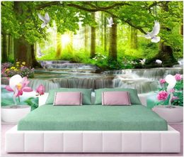 Wallpapers 3d Wallpaper Custom Po Summer Forest Play Pigeons Room Decoration Painting Picture Wall Murals For Walls 3 D