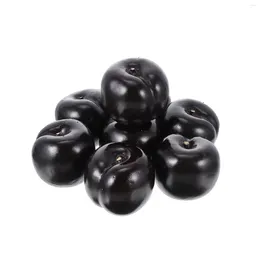 Party Decoration 8 Pcs Simulated Black Blin Simulation Plum Model Ornament High Density Foam Fake Decors Lifelike