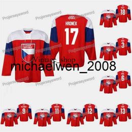 Vin Weng Czech Republic Filip Hronek 2019 IIHF World Championship Jersey Radko Gudas David Musil David Sklenicka Michal Moravcik Jakub Vrana