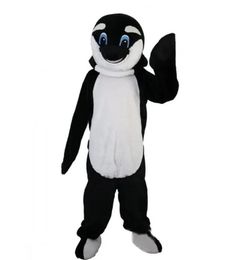 2024 high quality Black Dolphin Mascot Costume Fun Outfit Suit Birthday Party Halloween Outdoor Outfit Suit Festival Dress Adult Size