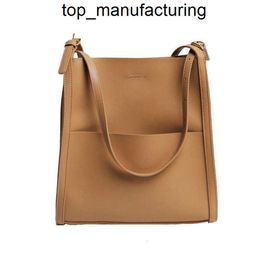 New Shoulder Lady Casual Split Leather Luxury Handbag Shoulder Women Bags Brand Designer Magnetic Buckle Teenage Girl Commute Tote Bag