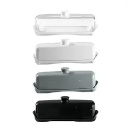 Plates Household Butter Dish With Lid Kitchen Organisation Keeper Container For Baking Countertop Restaurant Cake Shop Fridge