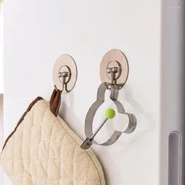 Hooks 5PCS Circular Wall Hook Bathroom Self-adhesive Towel No Punching Mounted Hanger Door Back For Coat Key Holders
