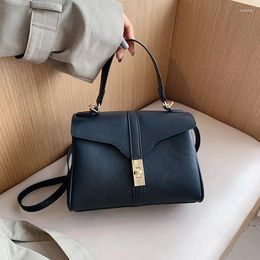Shoulder Bags 2024 Autumn And Winter Female Bag Fashion Solid Colour Retro PU Messenger Luxury Designer Handbag