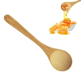 Coffee Scoops Portable Wooden Honey Spoon Long Handle Tea Dessert Mixing Soup Tableware Kitchen Supplies