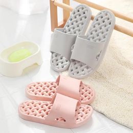 Slippers Couple Bathroom Anti-slip Indoor Flip Flop Hollow Soft Bottom Home Women Men Flat Comfortable Shoes Summer House Slides