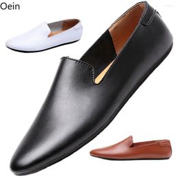 Dress Shoes Mens Casual Loafer PU Leather Pointy Toe Barber Nightclub Slip On Driving