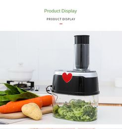 The source manufacturer's new full-featured love electric funnel spiral cutting vegetables and cucumbers are grated with vegetables and fruits salad machine