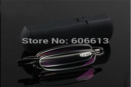 NEW Arrival Foldable Reading Glasses With Hard Case Black Portable Flexible Reader 10pcslot 4353309