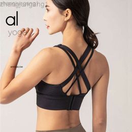 Desginer Als Yoga Aloe Tanks OriginAls Sports Underwear Fitness Gathering Womens Bra Cross Tie Beautiful Back High-strength