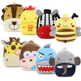 Cartoon Plush Children Backpacks Kindergarten Schoolbag Animal Kids Backpack Children School Bags Girls Boys Backpacks 240507