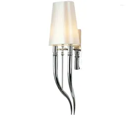 Wall Lamp Creative LED Modern Iron Art Restaurant Room Bedroom American Simple Work Antelope Horn Decoration Fixture