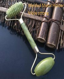 JD004 Natual Facial Massage Roller Increase Blood Circulation Jade Roller Relaxation Slimming Tool Solid Jade Stone Face Body Head9306737