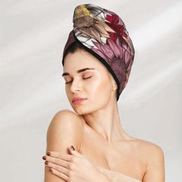 Towel Microfiber Girls Bathroom Drying Absorbent Hair Sunflower With Bees And Dragonfly Magic Shower Cap Turban Head Wrap