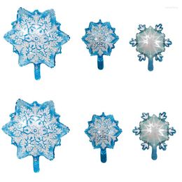 Party Decoration 2pc Christmas Foil Balloons Snowflake Clear Air Toy Ball Wedding Birthday Balloon