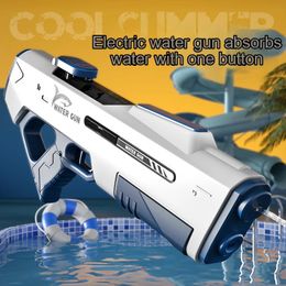 Adults Electric Water Gun Toy Powerful Automatic High Pressure Bursts Play Summer Outdoor Swimming Pool Childrens Gift 240511