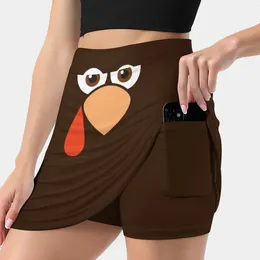 Skirts Cartoon Turkey Face Woman Fashion 2024 Pant Skirt Mini Office Short Beak Christmas Costume Dinner