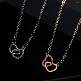 Party Favour Fashion Product Heart-shaped Pendant Couple Necklace Jewellery For Women Girls Valentine Day Gifts Simplicity