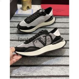 Valention Mens Valentines V VT Fashion Valentine Runner ventilate Shoes Sneaker Lace Embroidery Elevated Slip Sports Running Shoe Mens Pace Tufu 0JT8