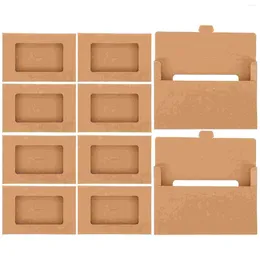 Gift Wrap 10 Pcs Card Window Envelope Box Clear Money Envelopes For Challenge Kraft Paper Boxes