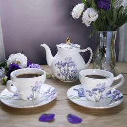 Cups Saucers Luxury Coffee Mug And Saucer European Style Ceramic United Kingdom Tea Cup Plate Pot Set 220ml