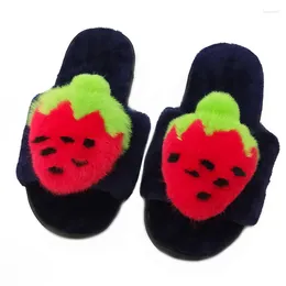 Slippers 2024 Real Sheep Shears Velvet Women Home Fashion Fluffy Sandals Comfortable Furry Winter Flats Sweet Indoor Shoes