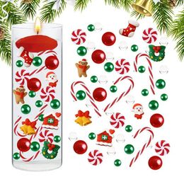 Party Decoration Christmas Vase Fillers For Centerpieces Floating Candles Centerpiece Beads Candy Cane 6060pcs Red White Green