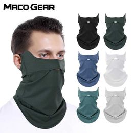 Fashion Face Masks Neck Gaiter UV protective scarf cold face mask neck cover quick drying outdoor fishing cycling sports hiking bandage summer for men Q240510