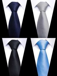 Neck Tie Set Newest Style Holiday Present 100% Silk Tie Pocket Squares Cufflink Set Necktie Men Dark Blue Wedding Accessories Office Cravat