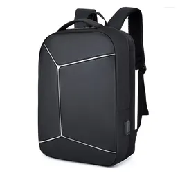 Backpack NU Design USB Reflective Strip 15.6" Laptop Waterproof Men Style Fashion Back Bag Anti-Theft Pack Bags Business 2024