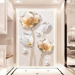 Window Stickers Customized Size Windows Glass Film Door Modern Sticker Art Opaque Self-Adhesive OR Static Cling Flowers