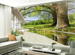 Wallpapers TV Backdrop Of Nature Landscape Balcony 3d Room Wallpaper Wall Murals Home Decoration