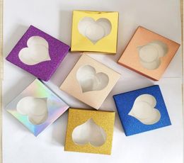 10pcs Coloured Paper Eyelash Packaging Box With Tray Lash boxes Packaging Rectangle Makeup Stoarge Package Box3501324