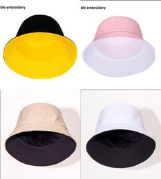 Whole Fashion Designer Letter Bucket Hat Mens Womens Foldable Caps Black Fisherman Beach Sun Visor Folding Man Bowler Cap5974840