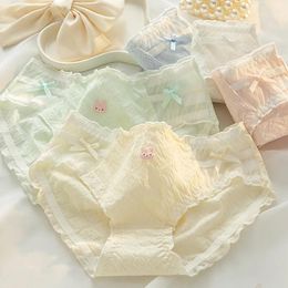 Women's Panties Delivery Women Sexy Female Briefs Cotton Underwear Solid Young Girl Clothes M L XLwholesales Fashion Lace 5pc/lot