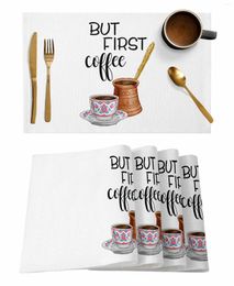 Table Mats Coffee Cup Placemat Wedding Party Dining Decor Linen Mat Kitchen Accessories Napkin