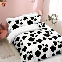 Bedding Sets Soft And Cozy Cow Texture Duvet Cover Set For Bedroom Guest Room Includes 1 2 Pillowcases